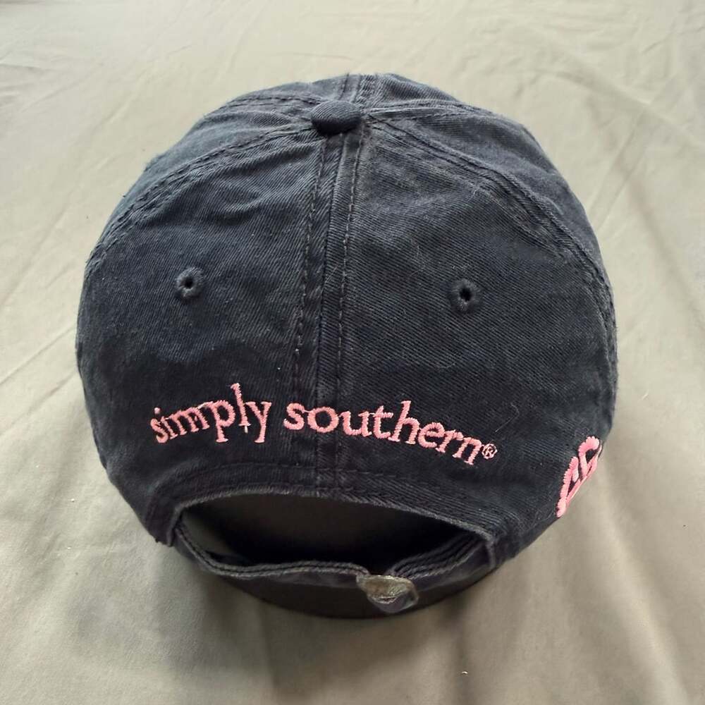 Simply Southern Black Distressed Palm Tree Baseball Cap Hat - Picture 3 of 8